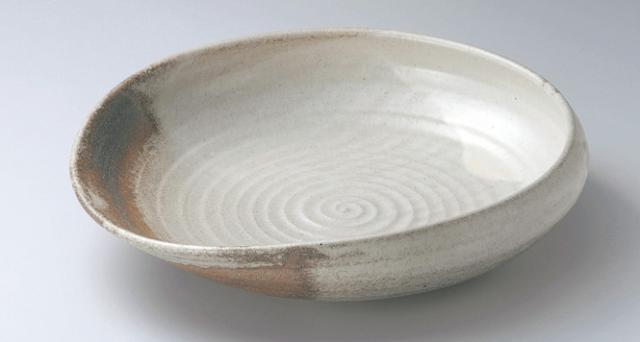 灰釉粉引11.0変形大鉢［信楽焼　陶器・信楽焼　キッチン　食器］