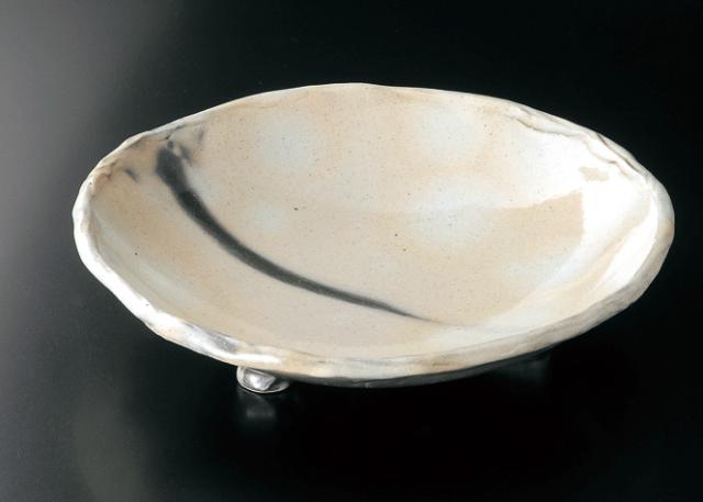 白化粧ぼかし三足大鉢［信楽焼　陶器・信楽焼　キッチン　食器］