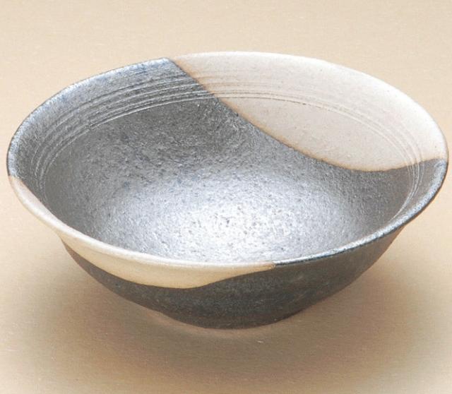黒窯変掛け分け4.5鉢　信楽焼　陶器・信楽焼　キッチン　食器　小鉢　取鉢　］