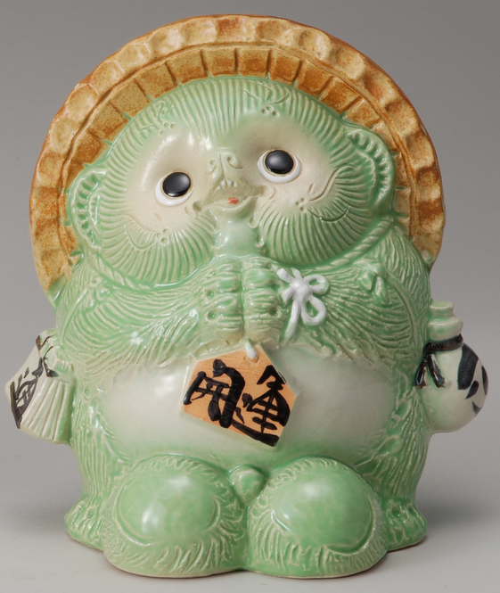 開運お願いたぬき(緑)