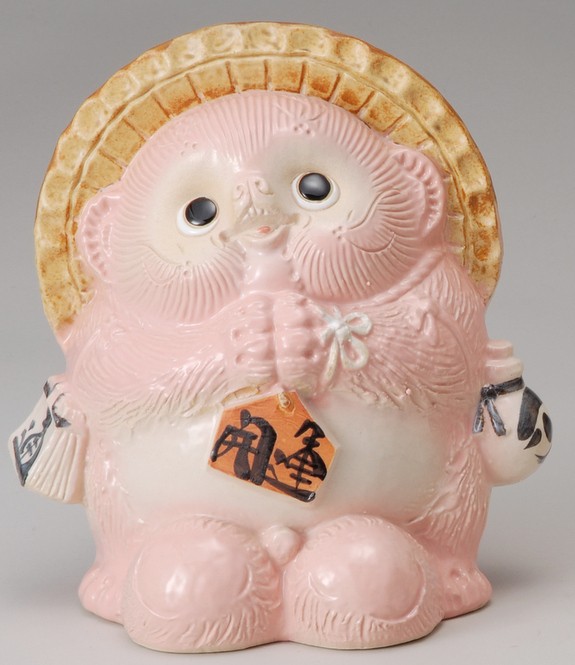 開運お願いたぬき（ピンク）