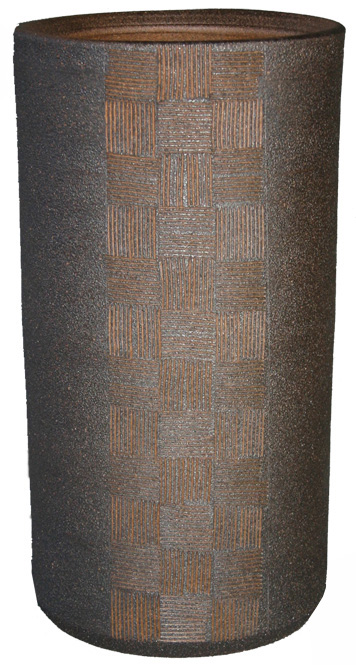 市松彫傘立(ブラウン)