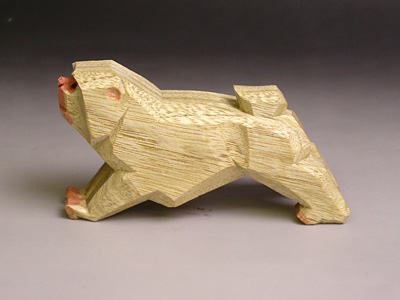 伊勢一刀彫　干支　申