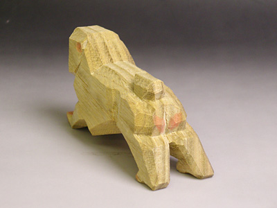 伊勢一刀彫　干支　申