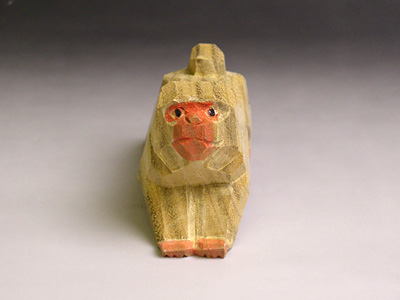 伊勢一刀彫　干支　申