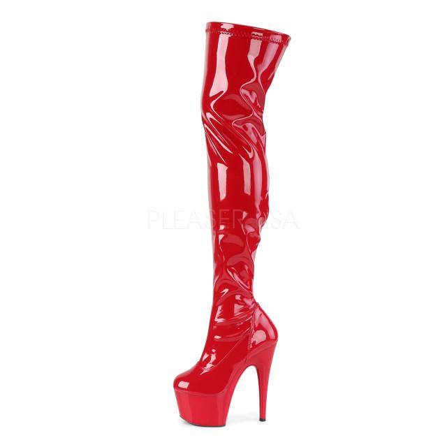 Pleaser ADORE-3000 $7inch Heel, 2 3/4inch PF Stretch Thigh Boot, Side Zip◆取り寄せ