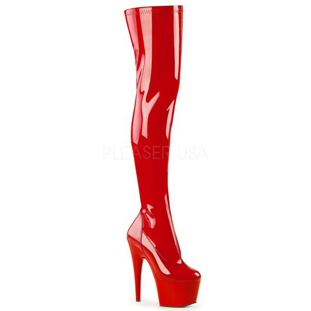 Pleaser ADORE-3000 $7inch Heel, 2 3/4inch PF Stretch Thigh Boot, Side Zip◆取り寄せ