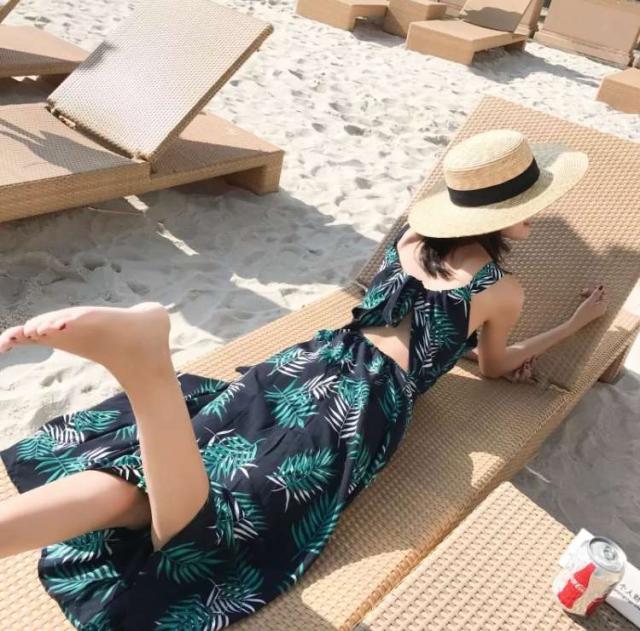 バックオープン リゾートワンピース ロングワンピース バカンス バックオープン リゾートワンピース ロングワンピース バカンス