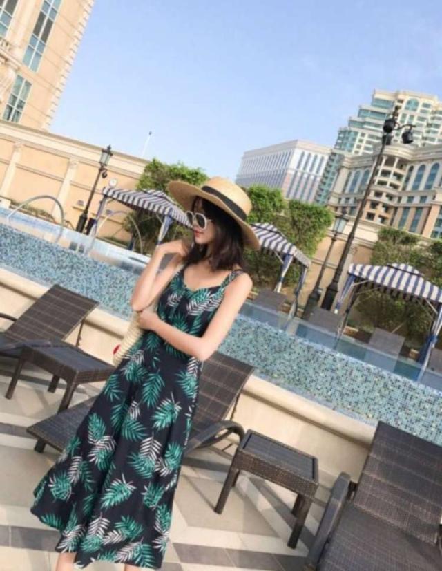 ワンピース バックリボン バカンス リゾート エレガント 爽やか SummerVacationシリーズ】ワンピース リゾート風 バックリボン