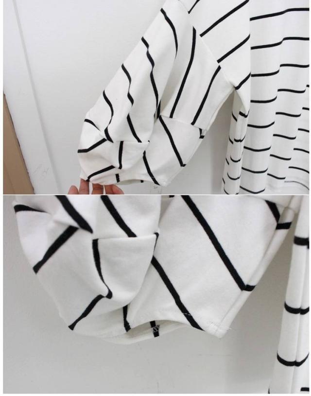 春 夏 おススメ！ ふんわりバルーン袖 Tシャツ 3色 人気 ボーダー