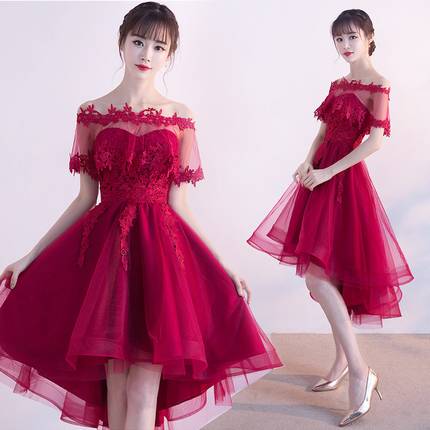 パーティードレス　レッド　ロングドレス　花柄　高級感　イブニングドレス　Lサイズ パーティードレス レッド ロングドレス 花柄 高級感 イブニング