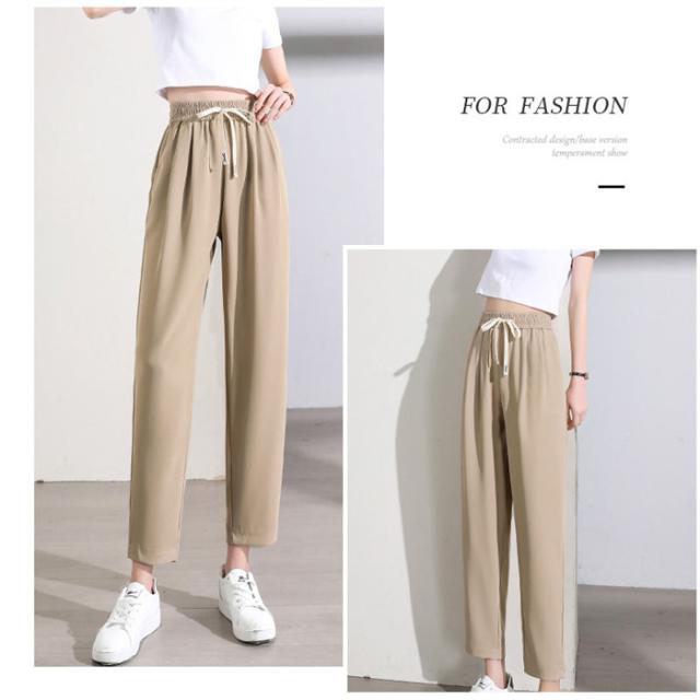 ワイドパンツ レディース ボトムス パンツ ズボン リブ