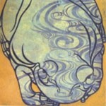 月蛙　ポストカード　『流水月蛙?』