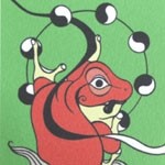 月蛙　ポストカード　『雷蛙』