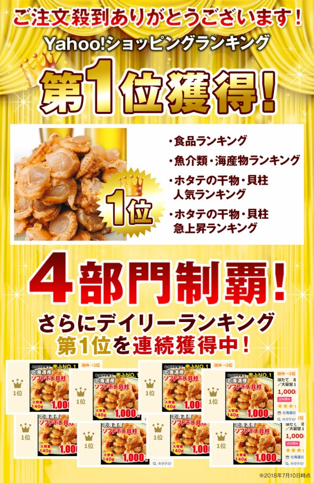 ありがとうございます!Yahoo!ショッピングランキングにて1位獲得!