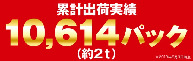 累計出荷実績10614パック