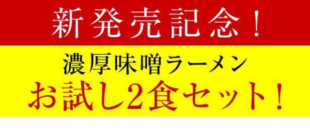 新発売記念!濃厚味噌ラーメンお試し2食セット!