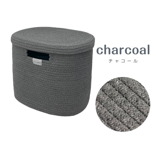 収納ボックス フタ付き コットンロープバスケット 収納 大容量 選べる ふた付き おむつストッカー おむつ収納 オムツストッカー