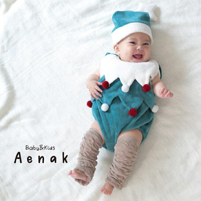 ツリーロンパース (グリーン 70-80cm)