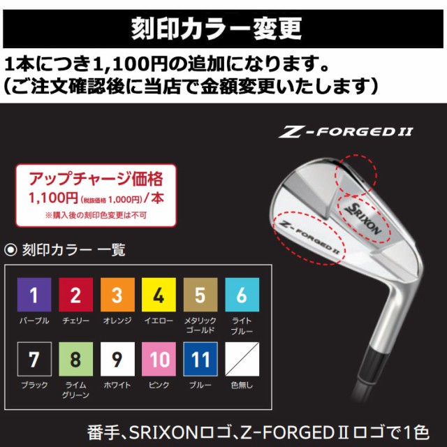 【メーカーカスタム】ダンロップ SRIXON Z-FORGED II アイアン 6