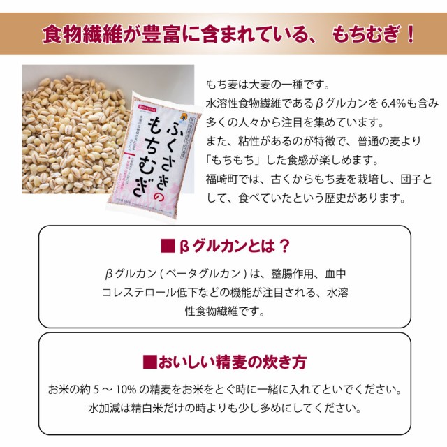 もちむぎ食品センター もち麦 精麦 600g×5袋 国産 福崎町産 栄養豊富