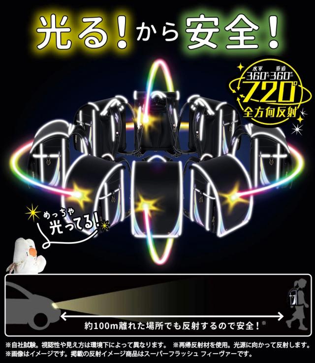 720度全方向反射(R)光る!から安心!