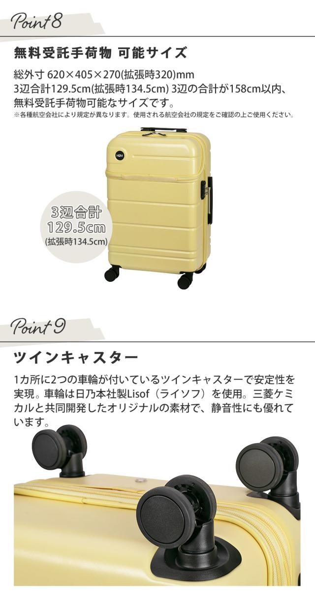 ポイント8 機内持ち込み可能サイズ