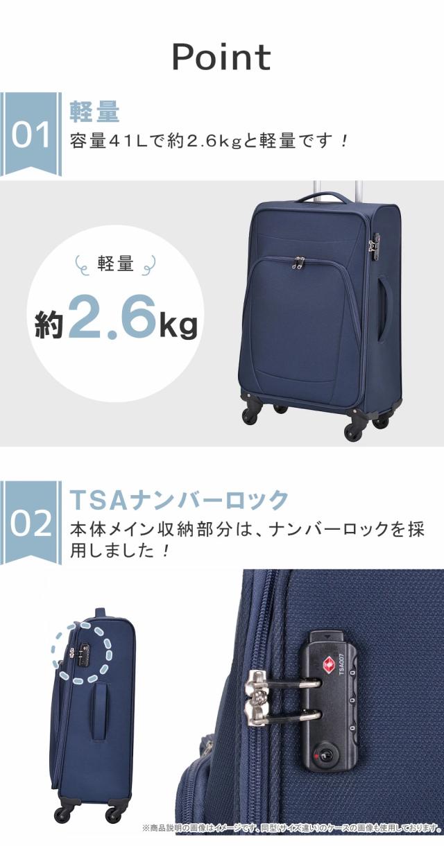 ポイント 軽量 TSAナンバーロック