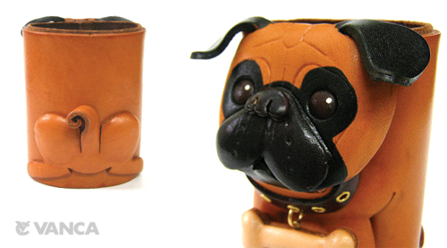 パグ メガネスタンド/レザー 本革 VANCA/バンカクラフト革物語 25617 パグ メガネスタンド/レザー 本革 VANCA/バンカクラフト革物語 25617の