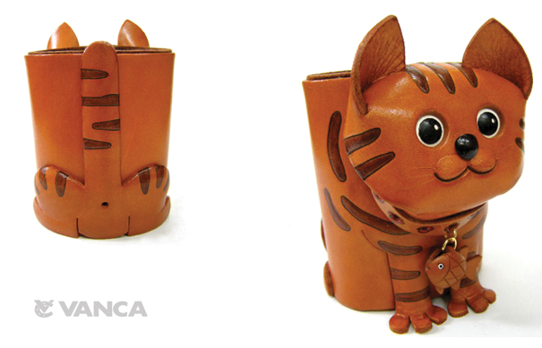 革小物メガネスタンド　とらねこ