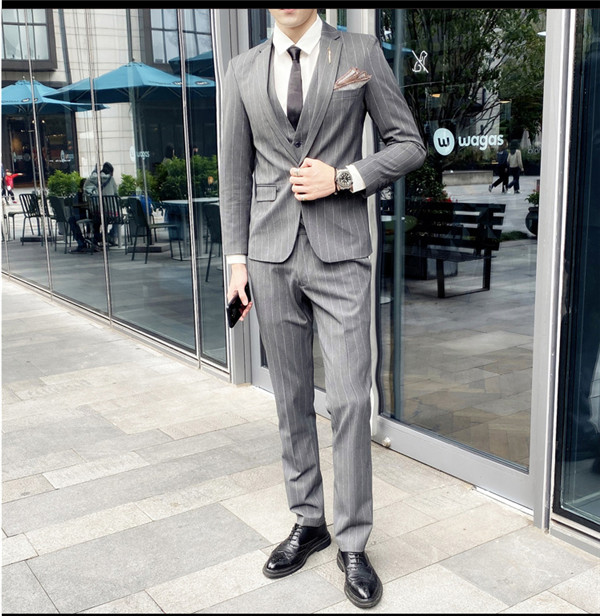 送料無料】裾上げ対応無料 メンズスーツ 1ツボタン ビジネススーツ 3色