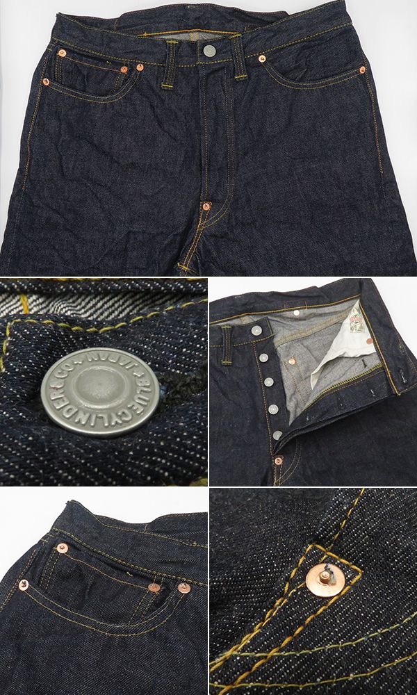 CUSHMAN クッシュマン Special Sewing Jeans|ワンウォッシュ『13.5oz. XX DENIM WAIST OVERALLS 1937MODEL』【アメカジ・ワーク】22192