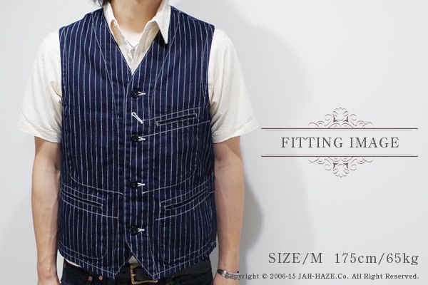 9oz WABASH STRIPE WORK VEST