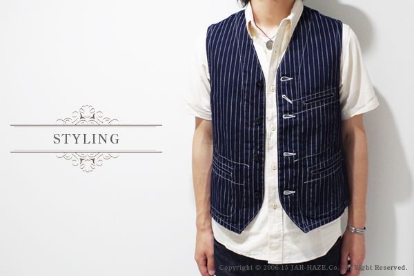 9oz WABASH STRIPE WORK VEST