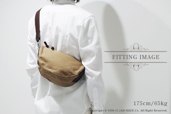 キャンバス×本革 ミニショルダーバッグ