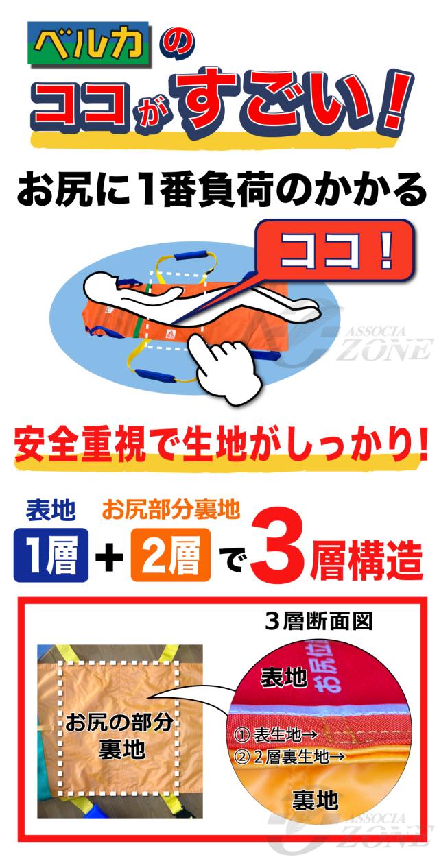 布担架ベルカの補足説明　ひとりかつぎ