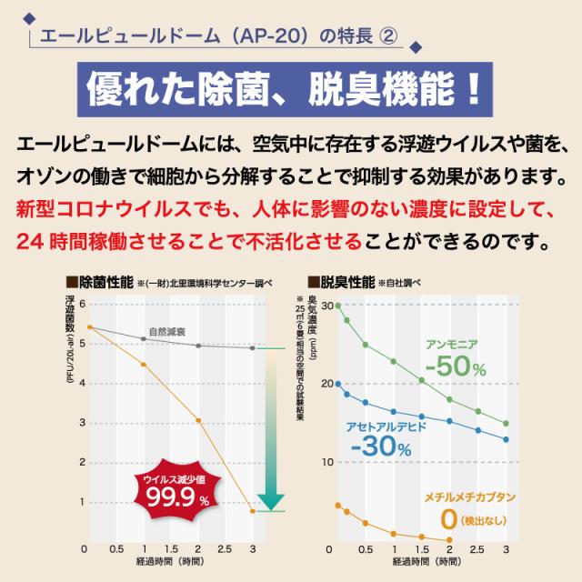 オゾン脱臭機 エールピュールドーム AP-20 オゾン発生装置 オゾン発生器 