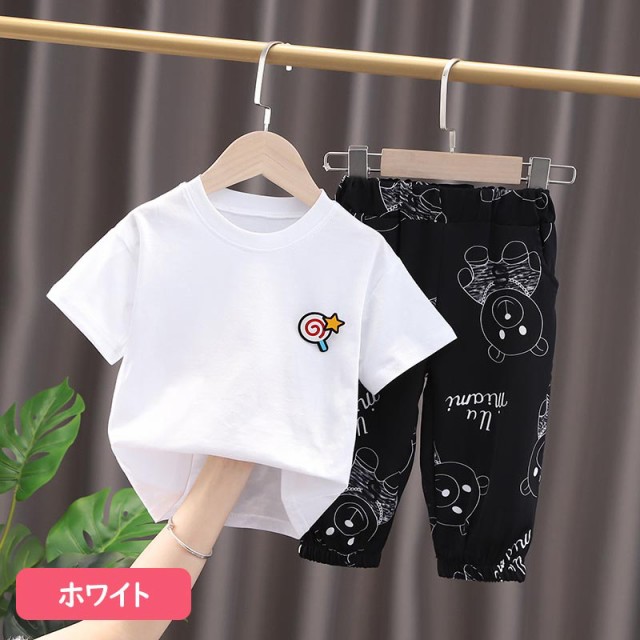 キッズ ベビー服 セットアップ Tシャツ 半袖 クマ くま 子供服 上下