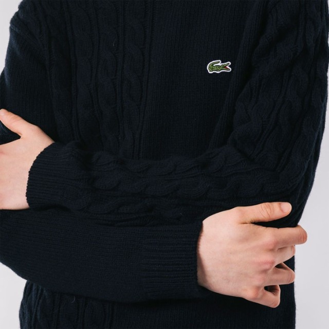 ラコステ ニットセーター メンズ LACOSTE アシンメトリー クルーネック