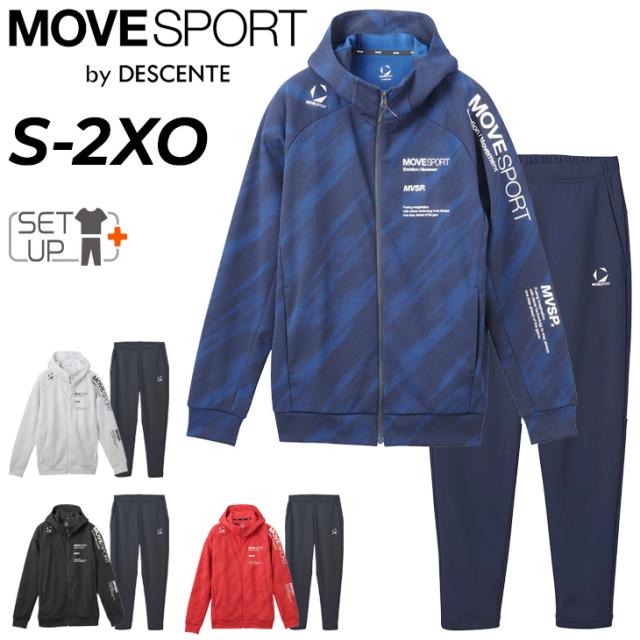 デサント MOVESPORT 防水フード付きジャケット＆パンツ上下セット デサント ジャージ メンズ 上下 DESCENTE MOVESPORT SUNSCREEN フード