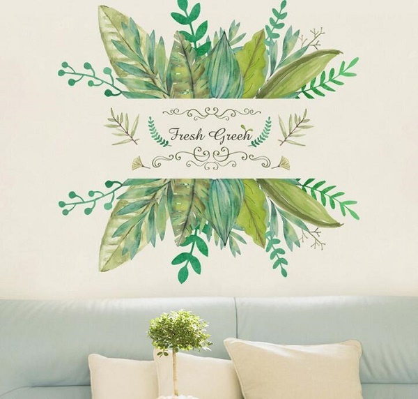 ウォールステッカー おしゃれ 花 北欧 植物 カフェ セール 特集 モダン 英字 壁紙シ 緑 グリーン モンステラ 木 窓 子供部屋 キッチン