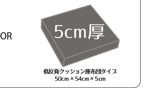リーネ座布団カバー+4cm厚ウレタン座布団セット