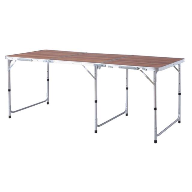 フォールディングテーブル ワイド D80 W180×D80×H54/62/70 ODL-558 フォールディングテーブル アウトドアテーブル ワイドテーブル 折りたたみテーブル テーブル 横幅180cm 高さ調節 3段階調節 収納 キャンプ BBQ アウトドア 軽量 コンパクト