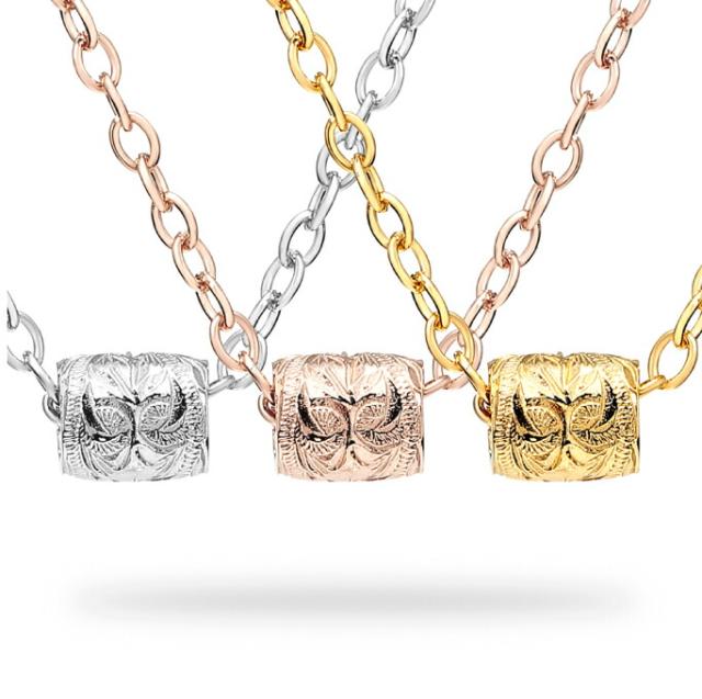 Hawaiian jewelry ネックレス サージカルステンレス バレルスクロール