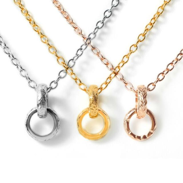 サージカルステンレスダブルバレルペンダントトップ