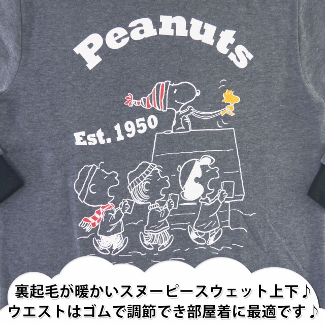 条件付き送料無料 スヌーピー 裏起毛 スウェット 上下セット メンズ パジャマ グッズ Peanuts 犬の通販はau Pay マーケット セレクトショップhobbys