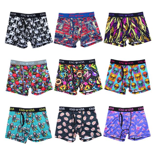 メンズ 下着 大きさサイズ 5L 6L ボクサーパンツ おまかせ5枚セット福袋 前開き 花柄 アニマル柄 アニメ柄 おもしろ おしゃれ 派手 デザイン豊富 アソート ランダム 肌着 詰め合わせ 送料無料