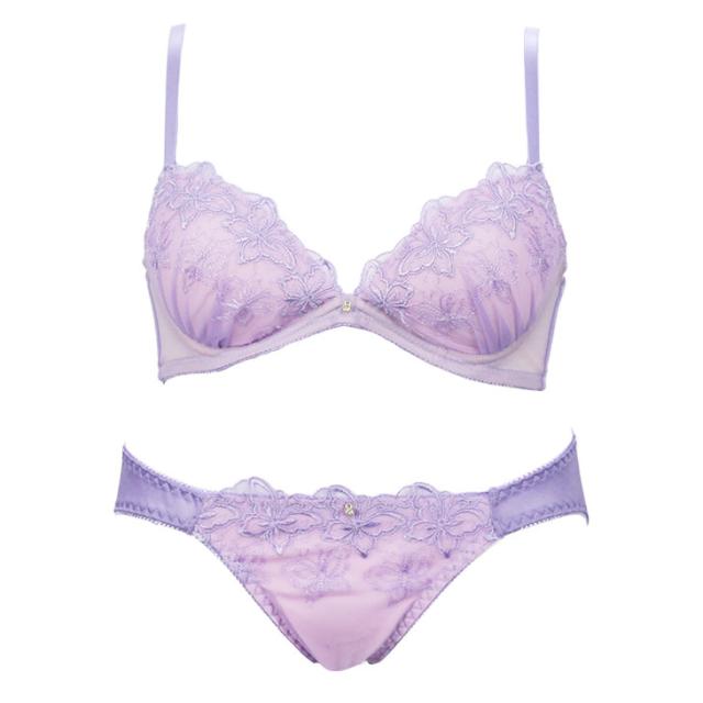 バタフライ刺繍 ブラショーツセット CDEFカップ