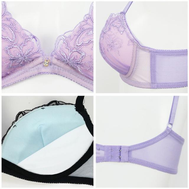 ローズ刺繍 ブラショーツセット CDEFカップ