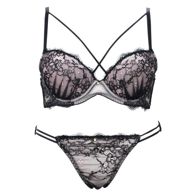 アイラッシュレース ブラショーツセット CDEFカップ